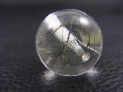 画像1: オリジナル製作：ザギマウンテン産ルチル/アンフィボール入り水晶粒売りビーズ 17.5mm