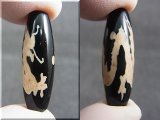 「右向き龍神」至純（現代）天珠 直径約9.5×30.5mm