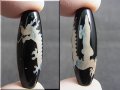 「龍上観音」至純（現代）天珠 直径約10×30.5mm