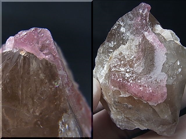 画像: アフガニスタン産ローズクオーツ結晶（紅水晶）原石 122.2g