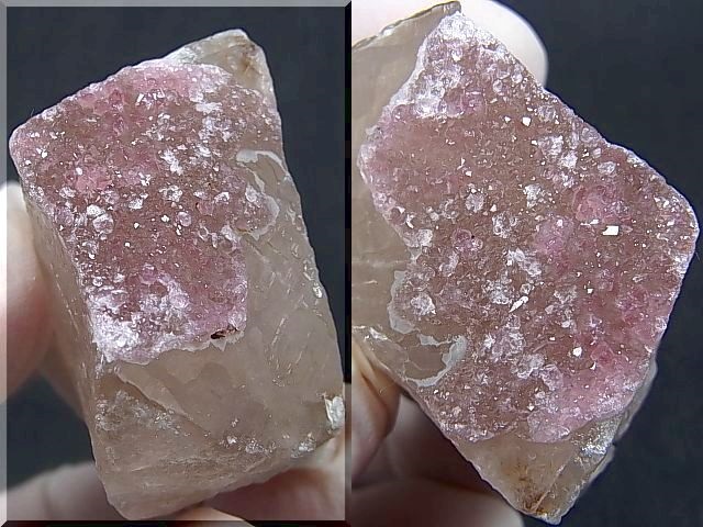 画像: アフガニスタン産ローズクオーツ結晶（紅水晶）原石 58.3g