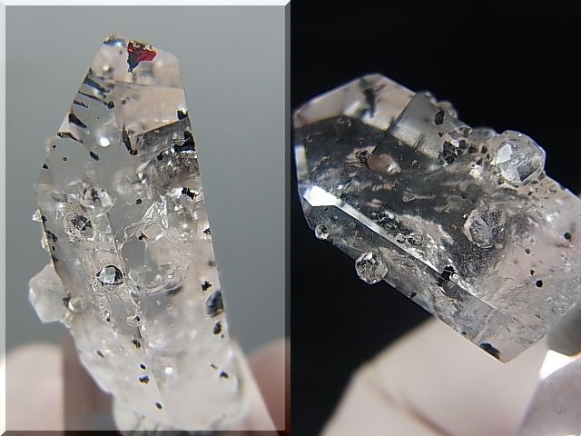 画像: ナミビア・ブランドバーグ産水晶（ハーレクイン/水入り/方沸石付き） 5.0g