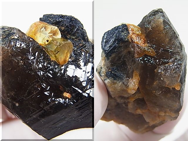 画像: ベトナム・タインホア産イエローベリル付きスモーキー水晶 30.0g