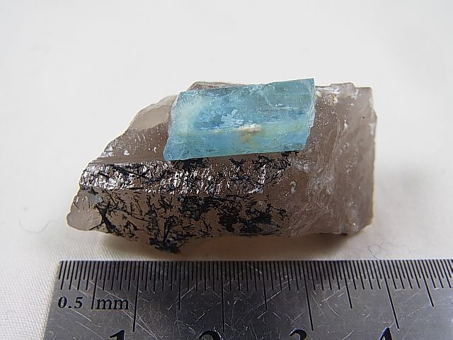 画像: ベトナム・タインホア産アクアマリン付きスモーキー水晶 24.2g