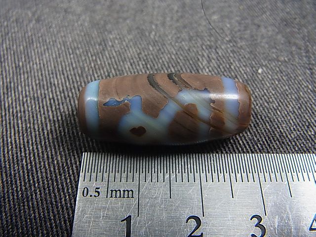 画像: 「財神」（ドラゴンライン入り）至純（現代）天珠 直径約12×28.5mm