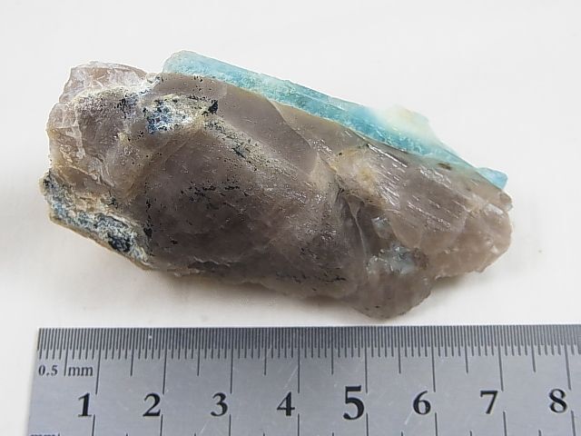 画像: ベトナム・タインホア産アクアマリン付きスモーキー水晶 77.0g