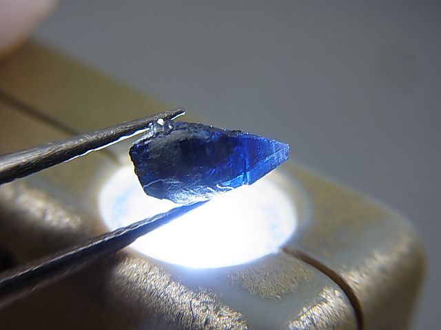 画像: ノルウェー産アナテース原石結晶（ブルー透過） 0.1ｇ