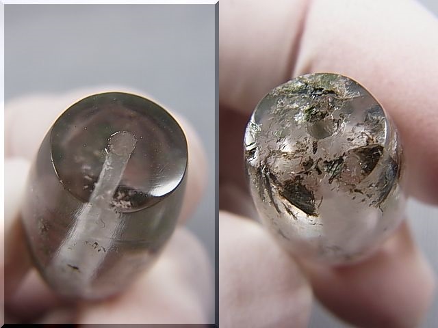 画像: オリジナル製作：ガネーシュヒマール天珠（クローライト入り） 直径約14.5×26mm