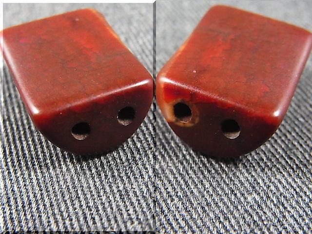 画像: 「日月星」（半円柱）至純（現代）天珠 約20.5×14.5×8mm