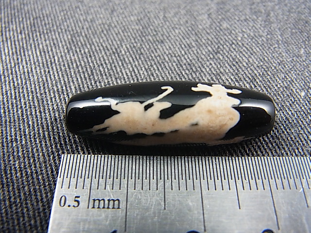 画像: 「右向き龍神」至純（現代）天珠 直径約9.5×30.5mm