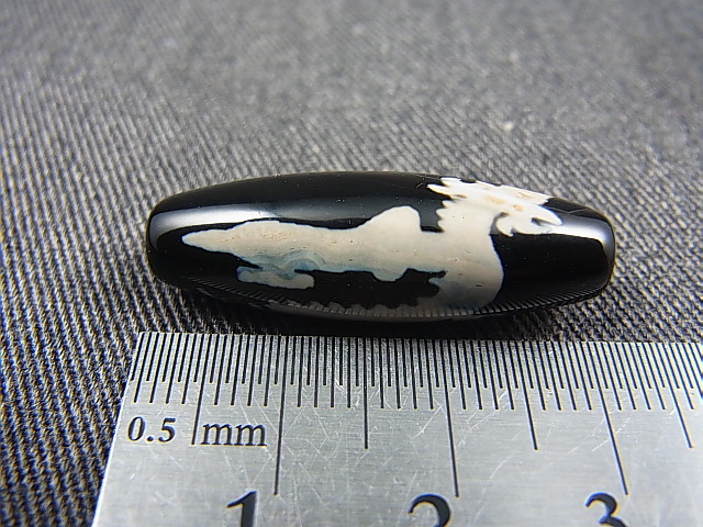 画像: 「龍上観音」至純（現代）天珠 直径約10×30.5mm