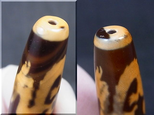 画像: 「宝珠双龍神」（ドラゴンライン入り）現代天珠 直径約13.5×58mm