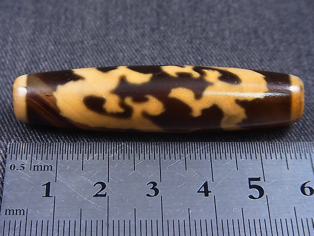 画像: 「宝珠双龍神」（ドラゴンライン入り）現代天珠 直径約13.5×58mm