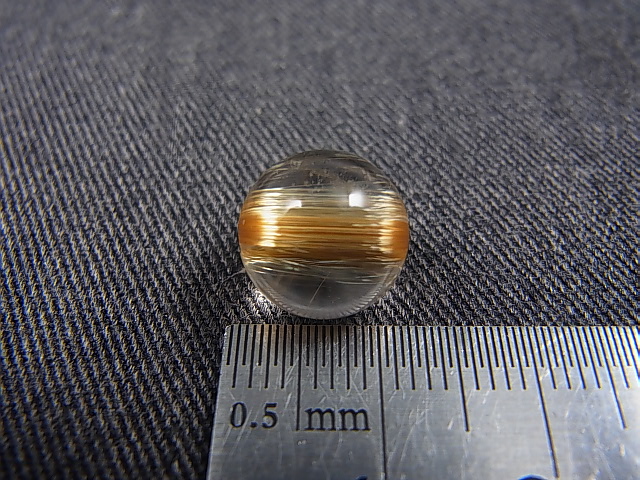 画像: ブラジル産キャッツアイ/タイチンルチル水晶粒売りビーズ 9.5mm